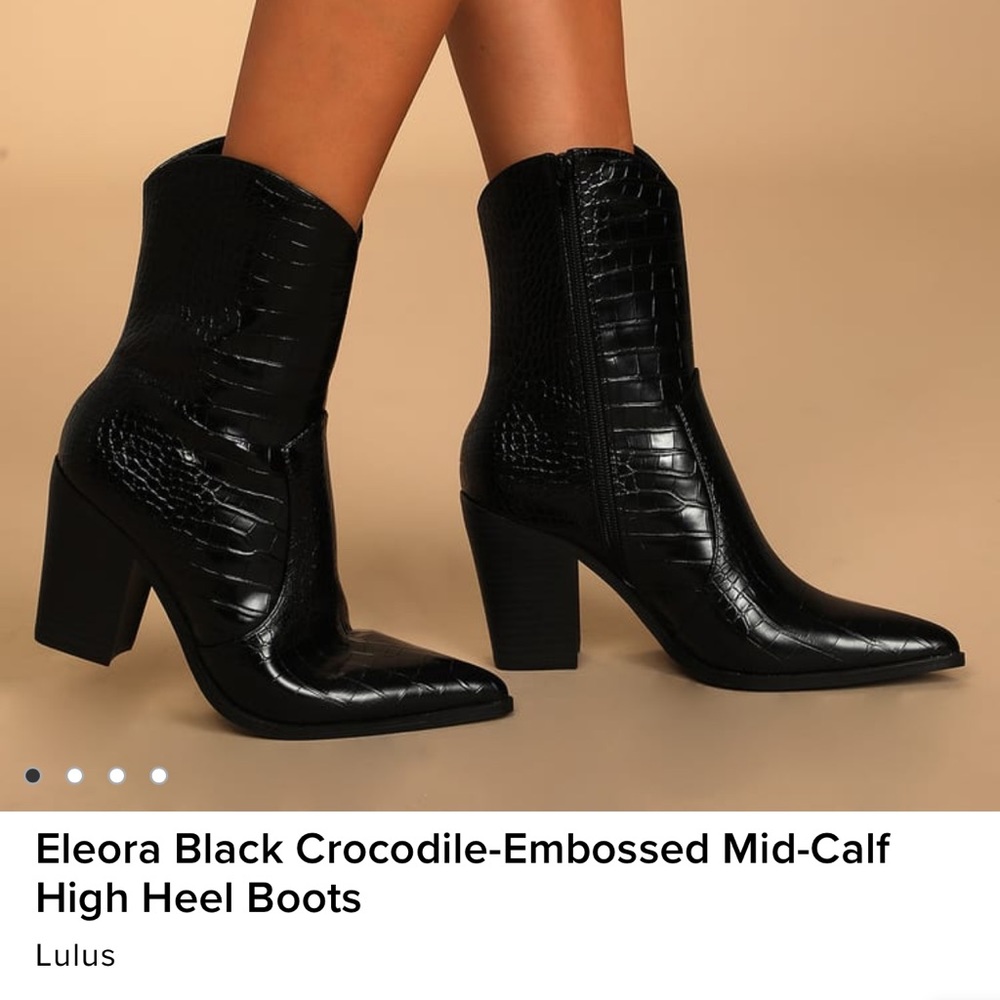 Lulus black booties eleora